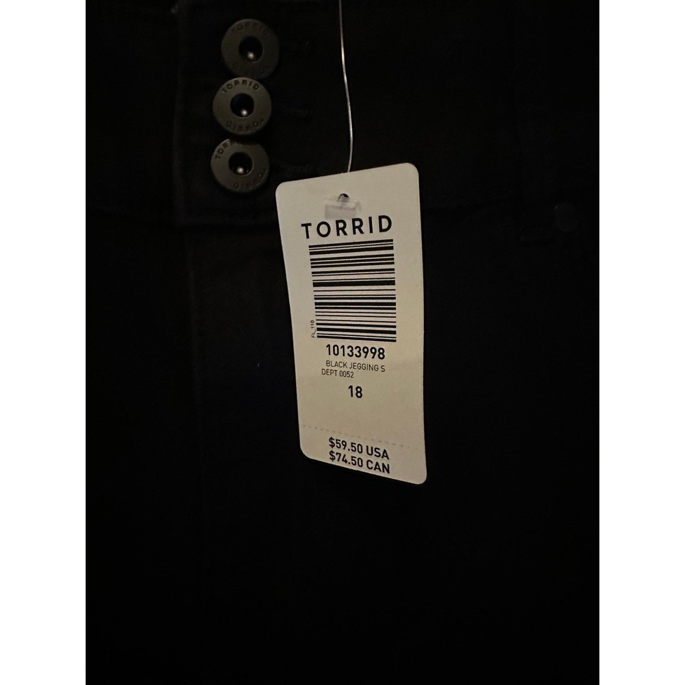 Torrid 18S Super Stretch High Rise Jeggings Black Skinny Jeans‎ Short - Picture 7 of 7